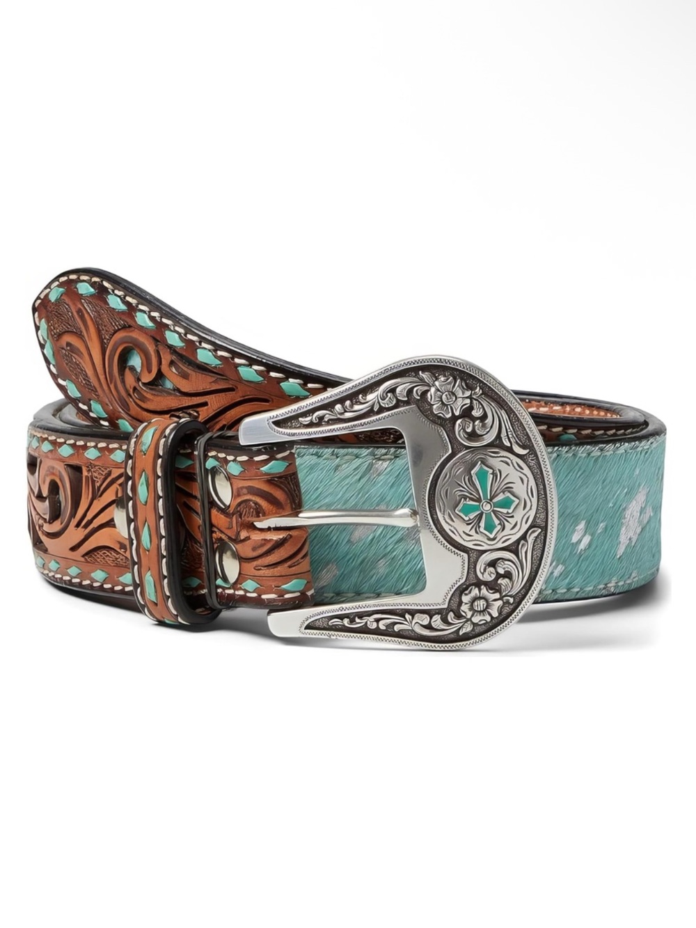 NEW Angel Ranch M&F Western Haircalf Buck Lace Med